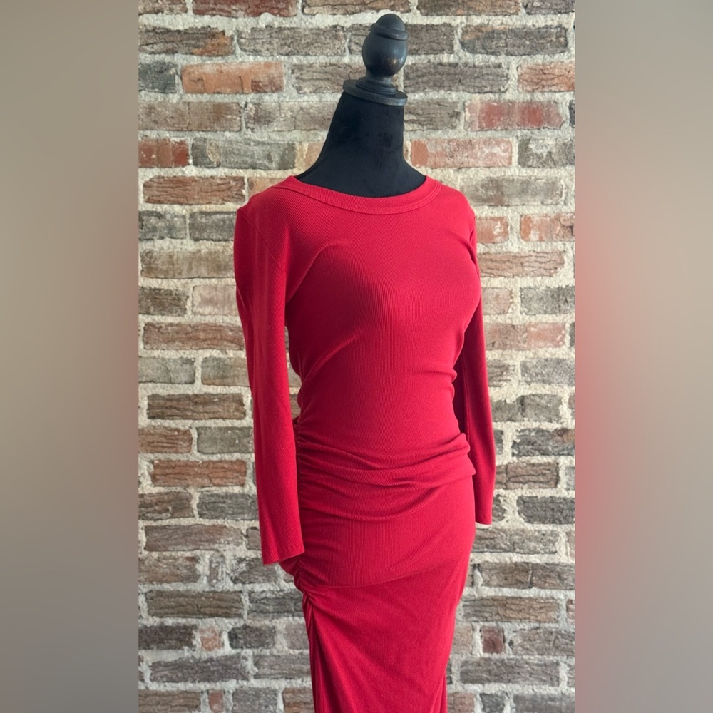 Michael Stars Red Long Sleeve Dress